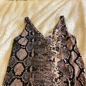 Snake print crop top